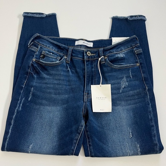 Kan Can Mid rise Ankle Skinny Jeans Size 9 / 28 New with Tags - Picture 1 of 11